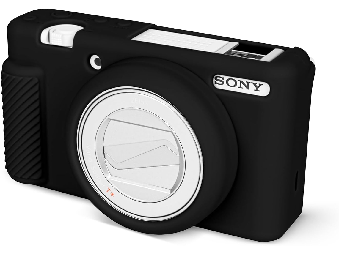 Funda EIFSON para Sony ZV 1f / ZV 1 II, de silicona suave con protector de pantalla antiarañazos (compatible, negra).