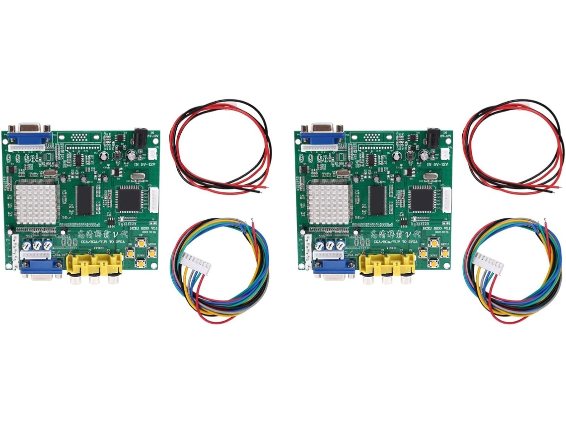 2 Placas Convertidoras De Monitor Lcd De Vídeo Hd Para Arcade Gbs8200 Cga//yuv/rgb A Vga