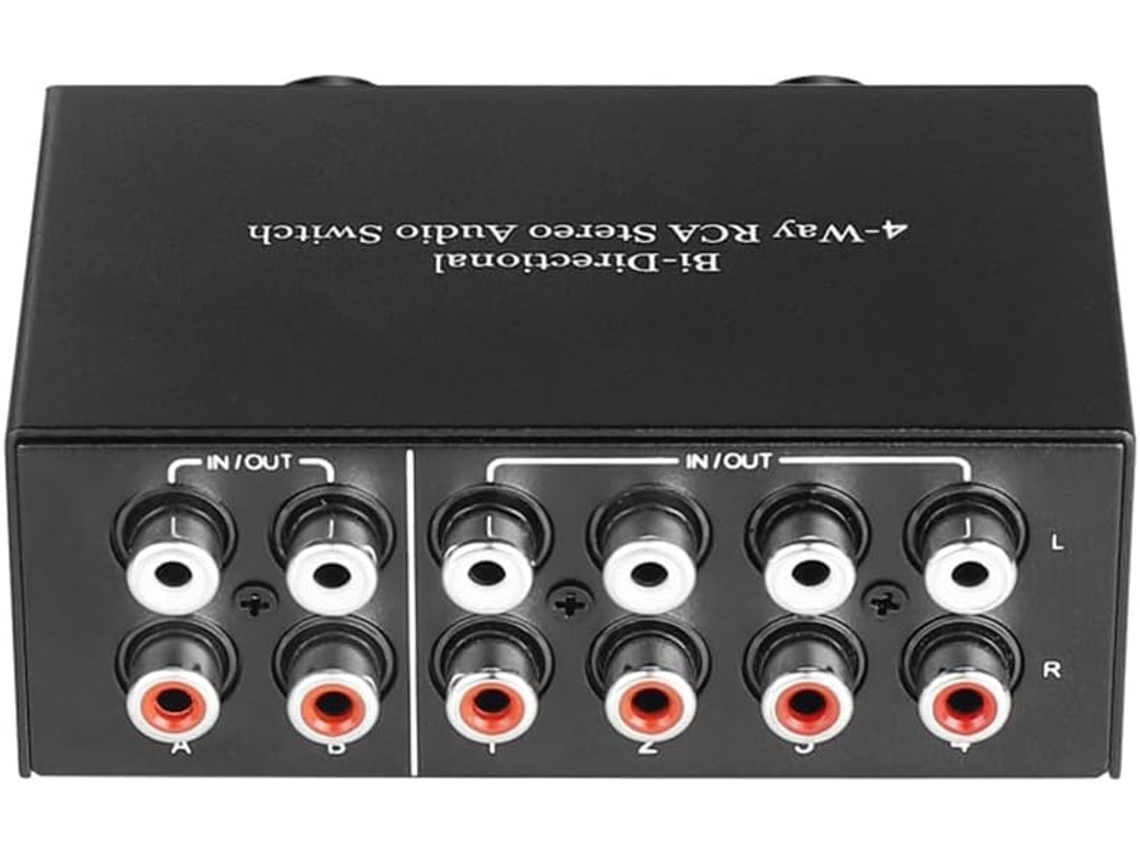 Selector De Audio Estéreo Rca Bidireccional De 4 Vías 2