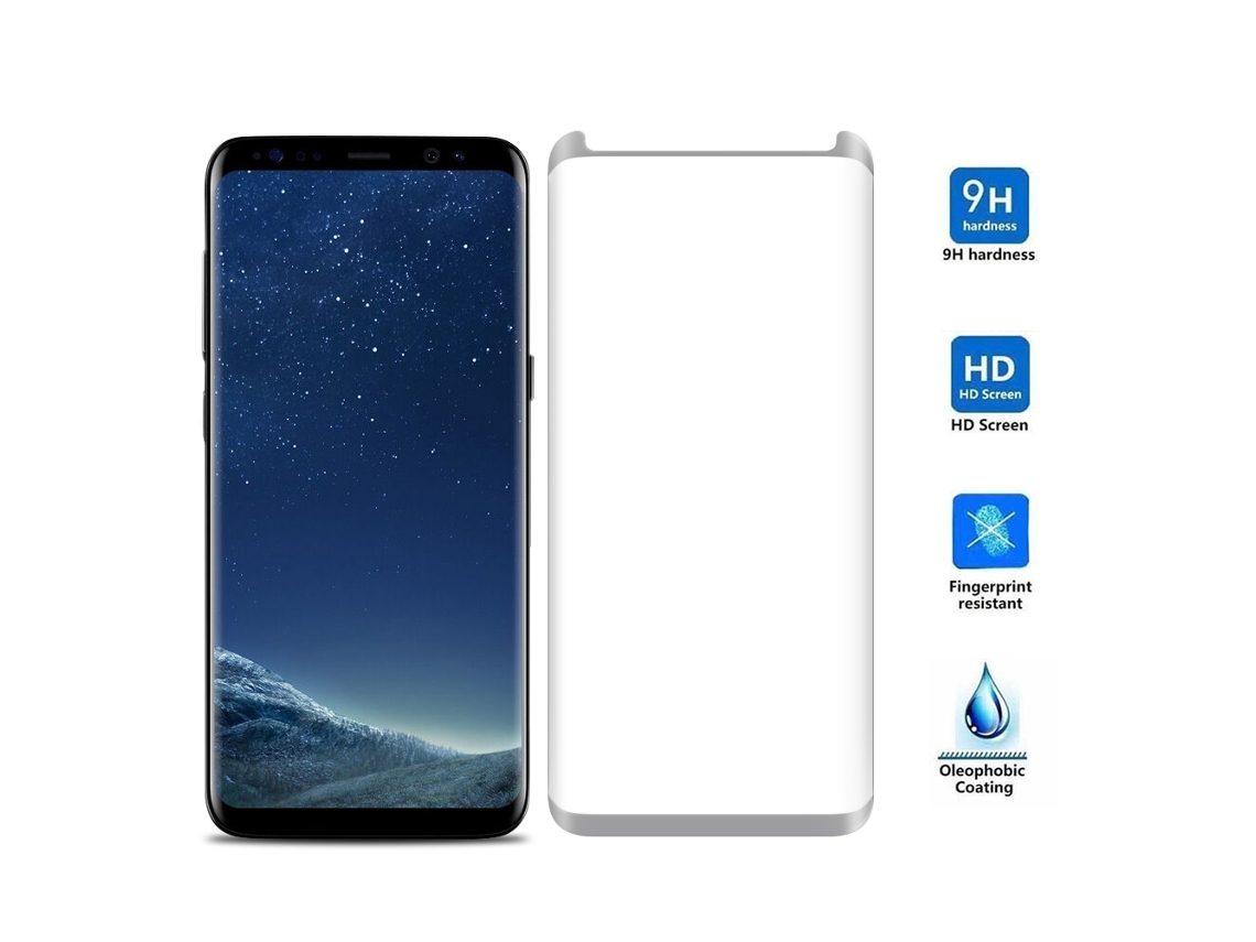 Protector de pantalla de vidrio templado curvo para Samsung S8 Mini, HD transparente, protección curva 3D EOOCOO