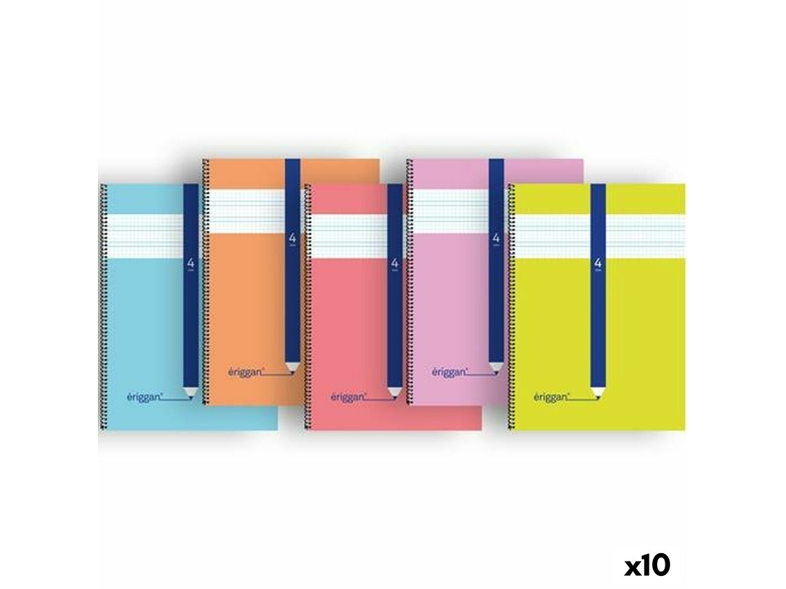 Cuaderno ERIGGAN Din A4 80 Hojas (10 Unidades)