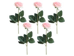 KOFIHETY 5pcs Rosas Falsas Flores Artificiales Ramo de Tallos Largos para Arreglos Boda Fiesta Decoración Hogar Cocina