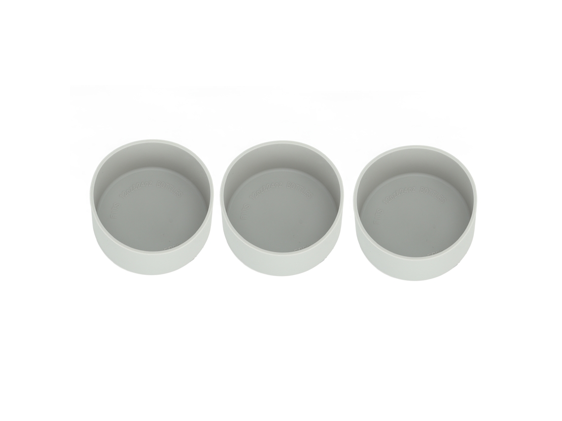 3 Fundas De Silicona Para La Base De La Taza, Resistentes A Altas Temperaturas, Antideslizantes, Protectoras, Color Gris.