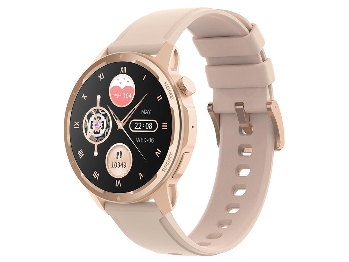 Reloj inteligente resistente al agua con pantalla táctil de 1,39 pulgadas. Mdug (dorado)