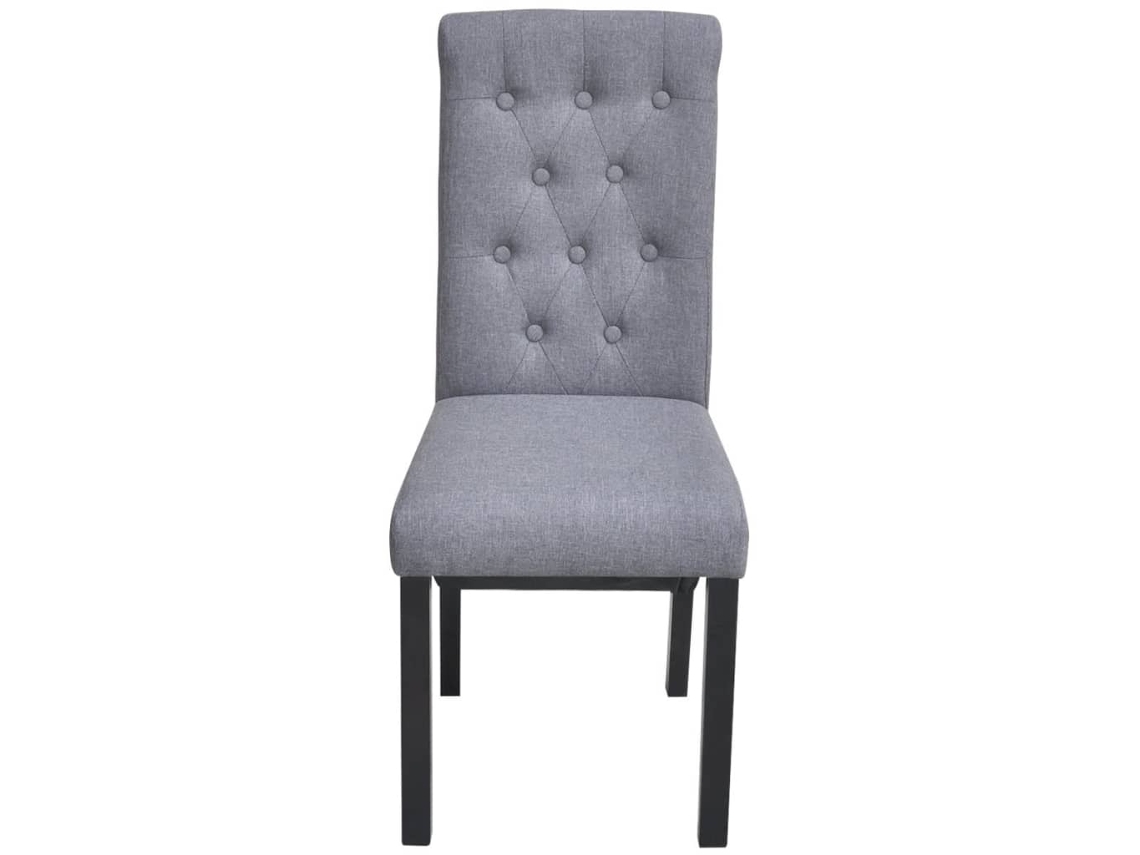 Sillas de comedor 6 piezas Tela gris claro MAISON EXCLUSIVE
