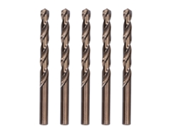 Juego de 5 brocas de acero de alta velocidad con rosca para adoquines para taladrar en metal, cobre y hierro, 13 mm