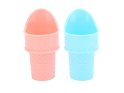 2 Vasos Reutilizables De Pp Rosa Y Azul Para Helados, Ideales Para Fiestas Y Regalos (100 X 53 Mm).