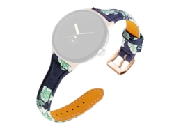 Pulseira Ajustável Em Couro Para O Google Pixel Watch, Com Conector Em Ouro Rosa, Padrão B