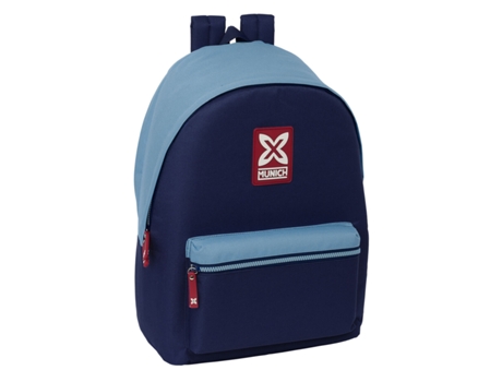 Mochila Escolar SAFTA +usb munich (Azul - Poliéster 600D)