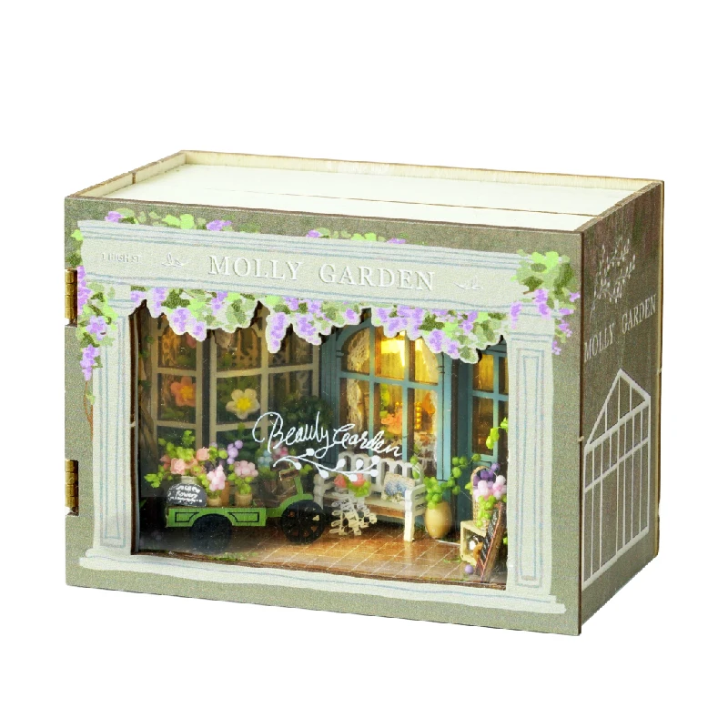 (mini112) Mini Casa De Muñecas Diy Casa De Muñecas Regalo De Cumpleaños De Año Nuevo Para Niños
