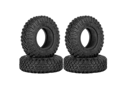 4 Llantas Metálicas Beadlock De 85 Mm Con Neumáticos De Goma De 1.55 Para Coches Rc Crawler 1/10 Axial Jr D90 Cc01