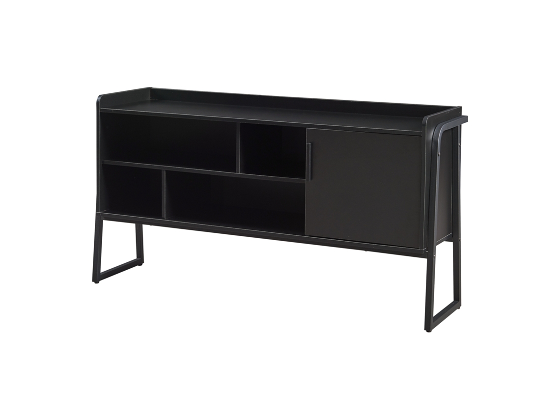 Mueble de TV Storfjord aglomerado 120x34x63cm - Negro [EN.CASA]