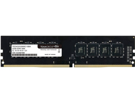 Memoria RAM DDR4 TEAMGROUP TED432G2666C1901 (1 x 32 GB - 2666 MHz - CL 19)