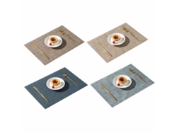 RNEMITERY Manteles individuales resistentes al calor, de tela plateada de doble capa, para proteger la mesa del comedor, ideal para la cocina y más. Manteles in