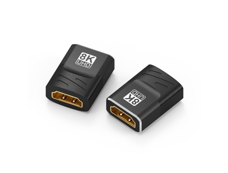 Extensor compatible con HDMI 8K HD 2.1 Conector hembra a hembra Adaptador de extensión de cable Acoplador para interruptor de TV PS5 / 4