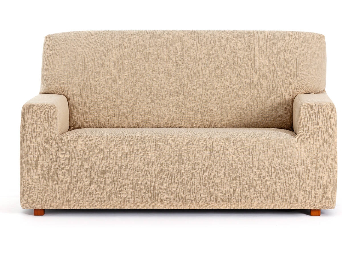 Funda de Sofá 4 Plazas EYSA Premium Troya Tejido Elástico (240 x 70 x 110 cm - Poliéster y Algodón - Beige)