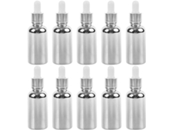 Lot De 10 Frascos Compte-gouttes Recargables En Verre 30 Ml Pipytes Caoutchouc, Botellas Vides