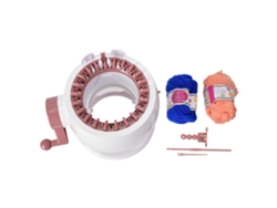 Máquina de tejer manual DIY, juguete educativo para que los niños hagan gorros, bufandas y suéteres a mano.