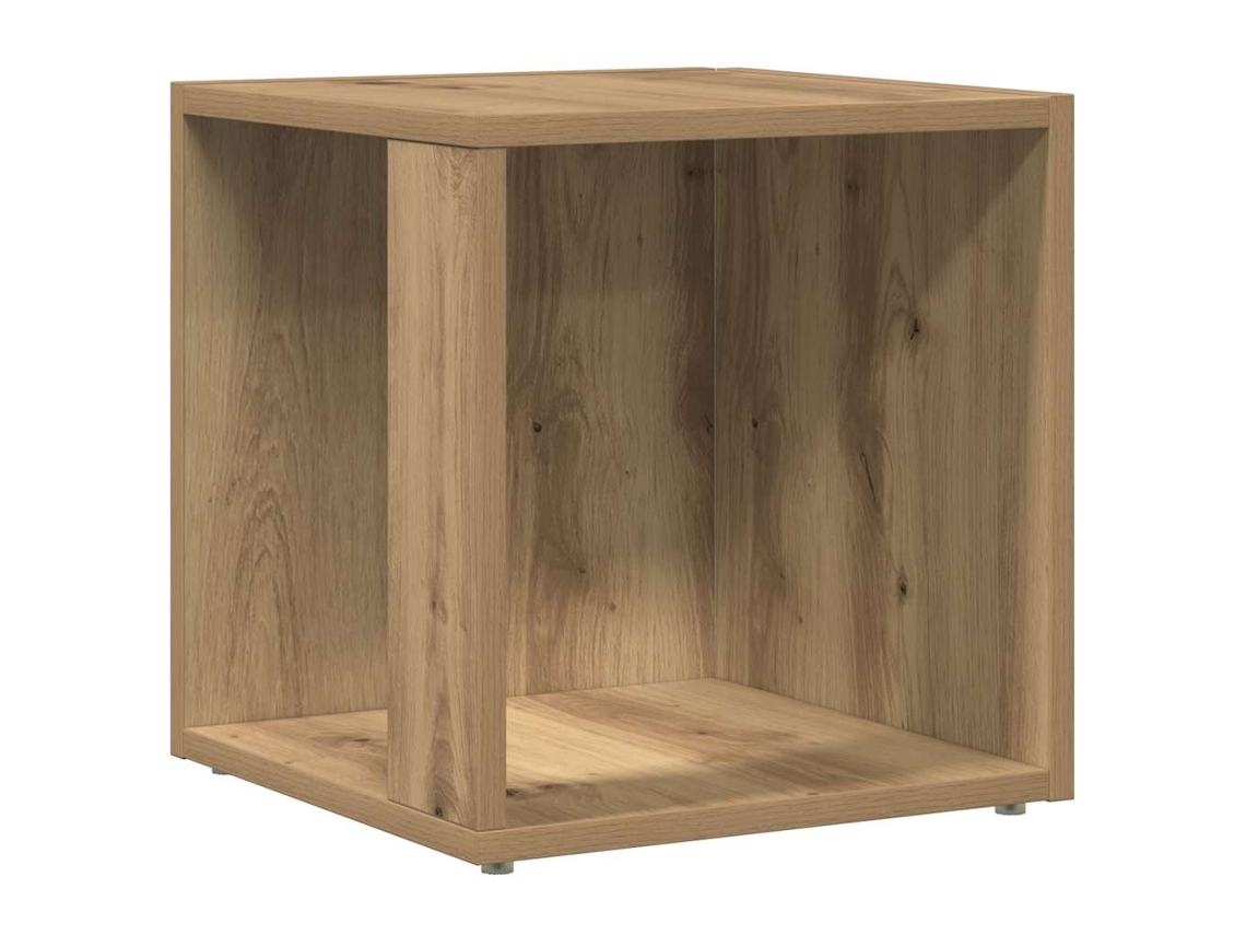 Mesa auxiliar de madera de roble artesanal de MAISON EXCLUSIVE (33x33x34 cm)
