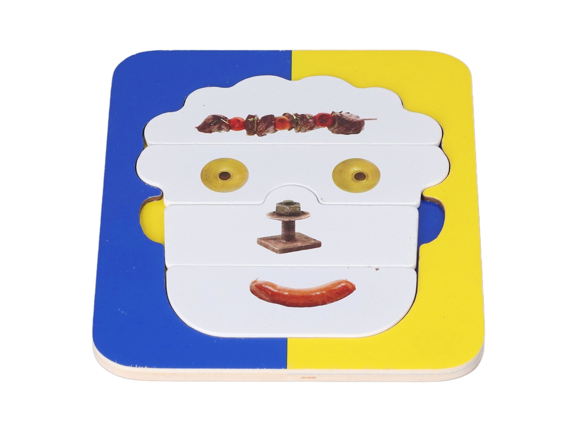 Rompecabezas De Madera Con Forma De Cara Para Niños: Entrena El Pensamiento Y La Coordinación Mano-ojo.