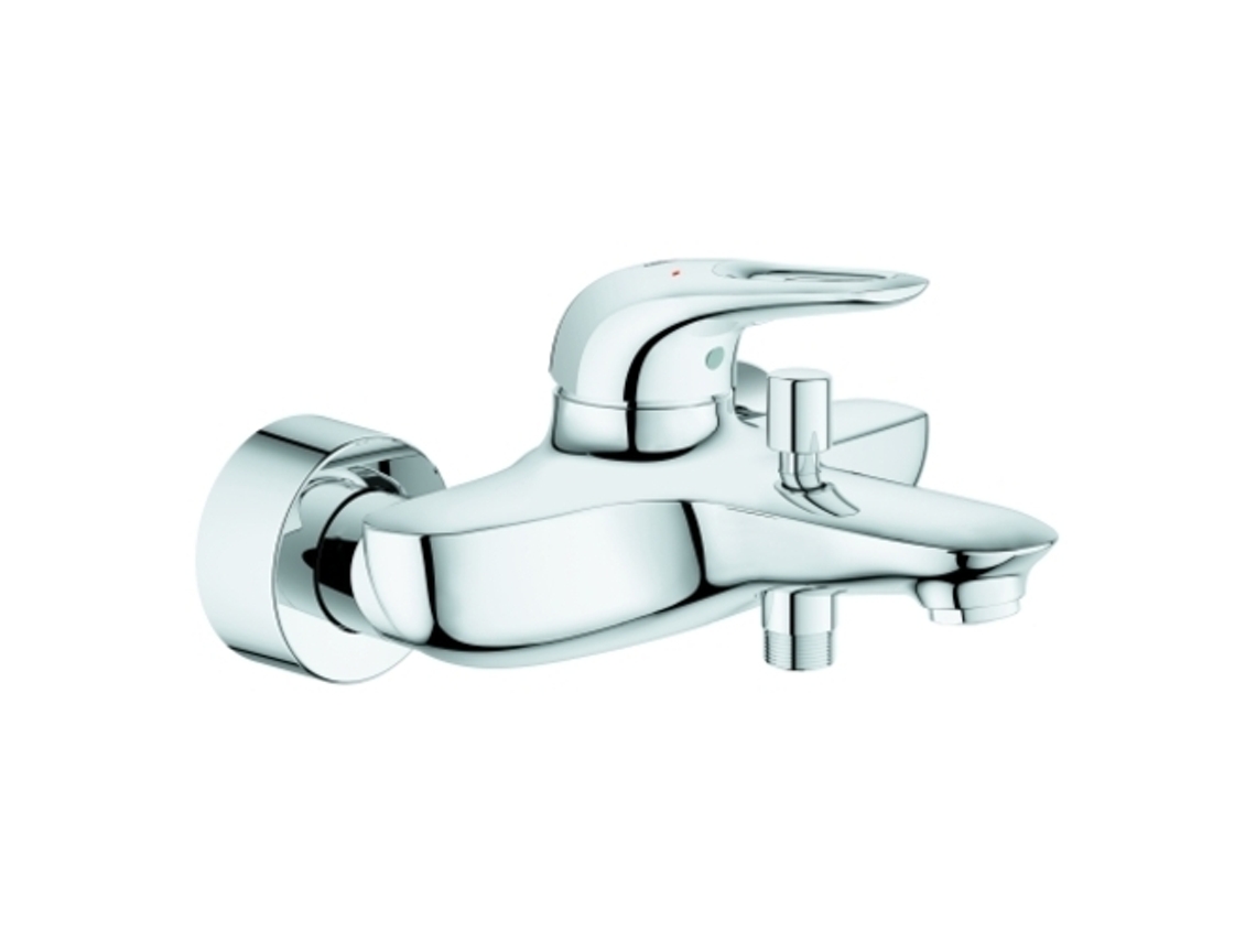 Grifo monomando para bañera Grohe Eurostyle, 185 mm de proyección, para montaje en pared, 33591003, color cromo