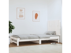 Cabecero De Cama Pared Madera Maciza Pino Blanco 82,5x3x60 Cm