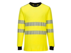 Camiseta ignífuga de alta visibilidad Pw3 Fr Modaflame Hi Vis / Amarilla y negra / L Portwest