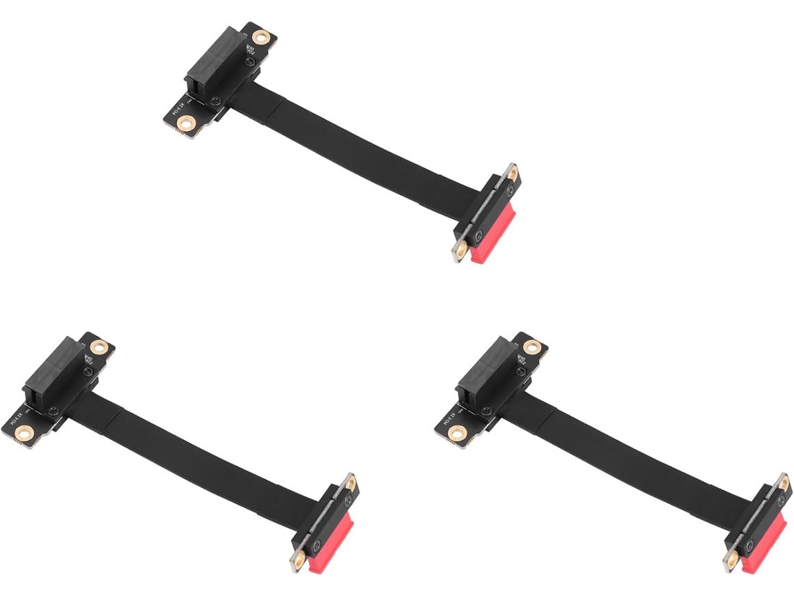 Cable De Extensión 3x Dual Pcie X1 3.0 En Ángulo Recto De 90 Grados, Tarjeta Pci Express 1x De 8 Gbps