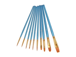 10 Pinceles De Pintura Set Con Mango De Madera Y Junta De Aluminio Para Artistas, Estudiantes Y Hogar