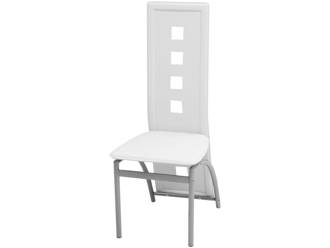 Maison Exclusive - Sillas De Comedor 4 Unidades Cuero Sintético Blanco