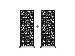 Juego de 2 paneles decorativos SUNNY Black H.160cm estampado completo