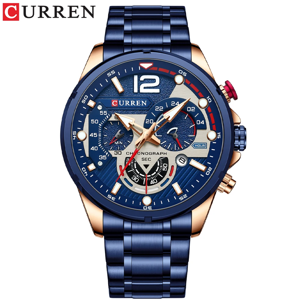 (azul) Reloj Para Hombre, Reloj Deportivo Resistente Al Agua Con Pantalla De Fecha Para Hombre