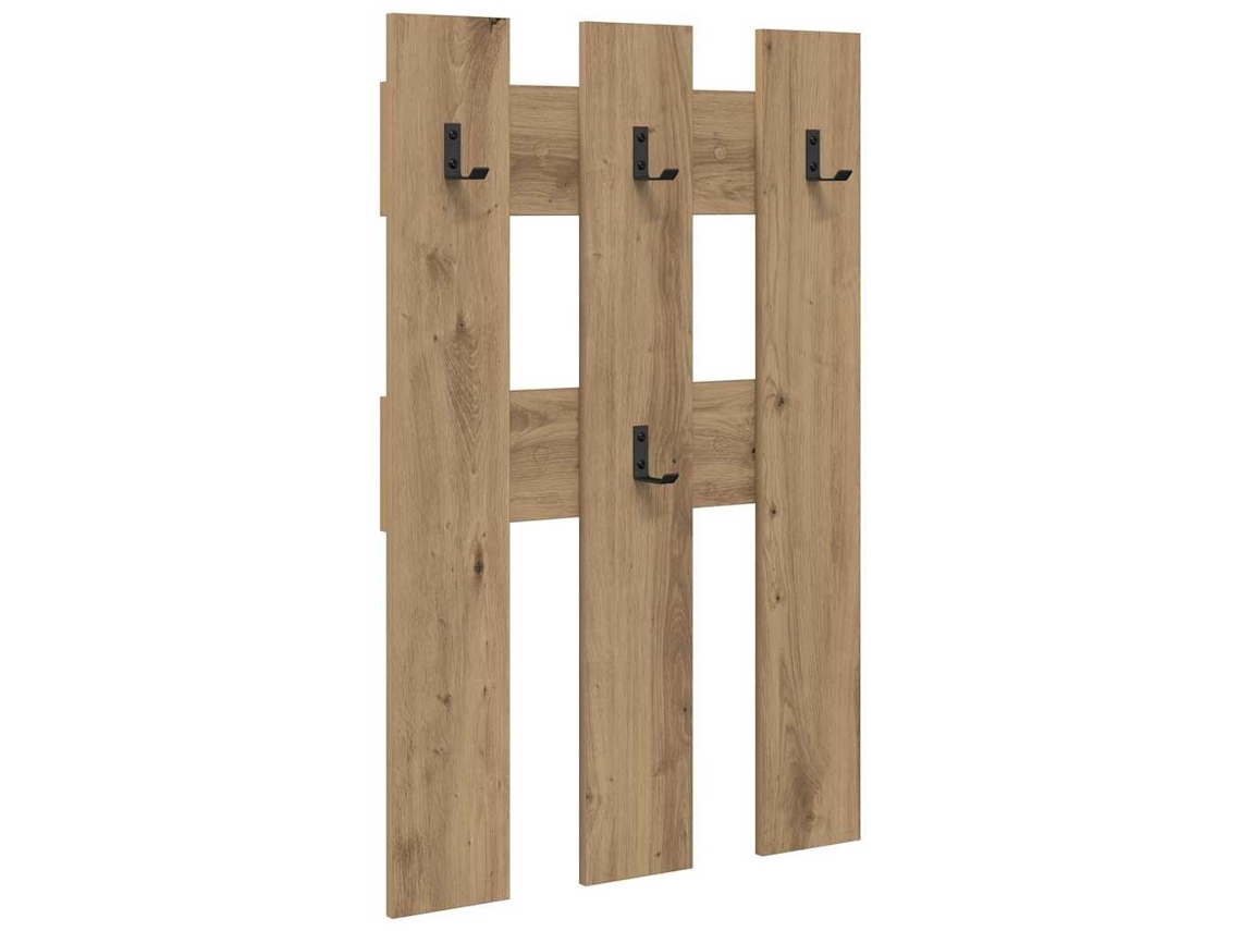 Maison Exclusive - Perchero De Pared Roble Artesanal 65 X 3 X 100 Cm