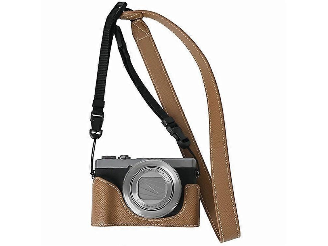 Estuche de cuero compatible con Canon PowerShot G7 X Mark III / G7 X Mark II con correa para el hombro Facpoet
