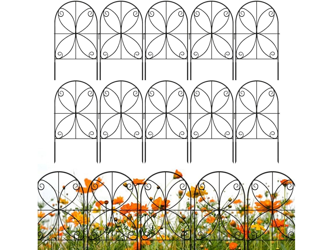Valla Decorativa Para Jardín: 10 Placas Protectoras Para Perros Borde De Jardín A La Intemperie Para Uso Exterior Y