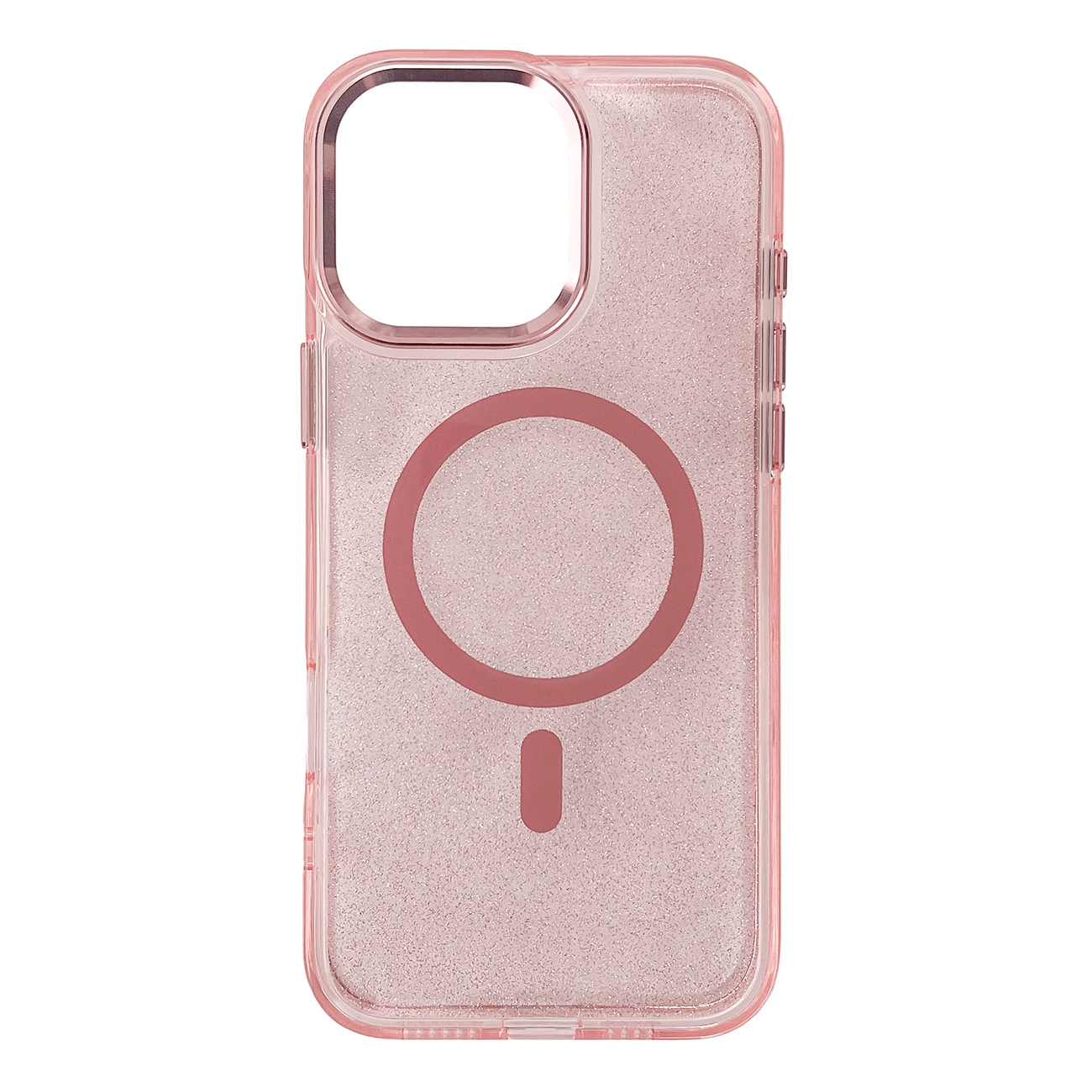 Funda Brillante Magsafe Para Iphone 16 Pro - Rosa Con Purpurina