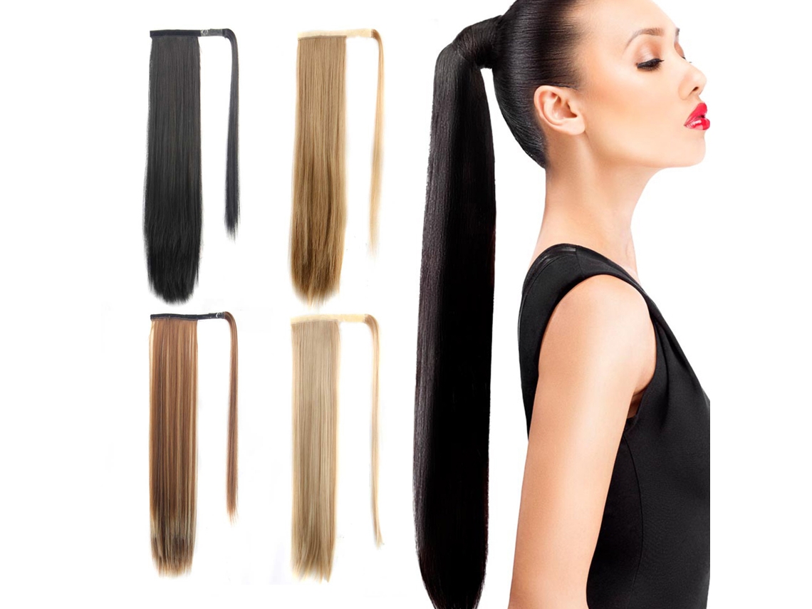 2026 extensiones de Cabelo de Tira Longo Reto Sintético para Mulher
