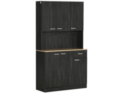 Aparador De Cocina, Mueble De Cocina Contemporáneo Con Múltiples Opciones De Almacenamiento, 6 Puertas, 1 Cajón + Gran Superficie Superior.