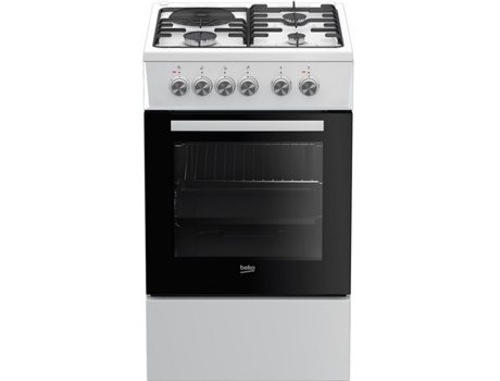 Cocina BEKO FSS53000DW (60 L - Gas y Foco Eléctrico - Blanco)