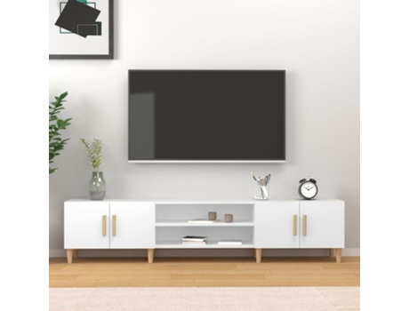 MAISON EXCLUSIVE - Mueble para TV madera contrachapada blanco 180x31,5x40 cm