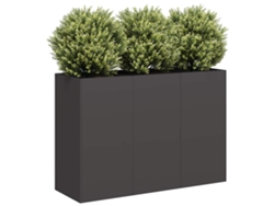 Jardinera | Maceta De Acero Laminado En Frío Negro 120x40x80 Cm