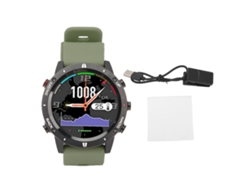 Reloj deportivo inteligente con monitorización del sueño, GPS, IP68, color verde militar.