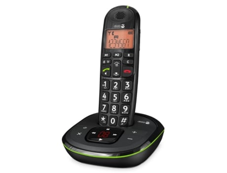 Teléfono DORO Inalámbrico Dect Negro con Contestador Phoneeasy105Wr