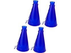 Megáfonos De Plástico Azul Atractivos, Paquete De 4
