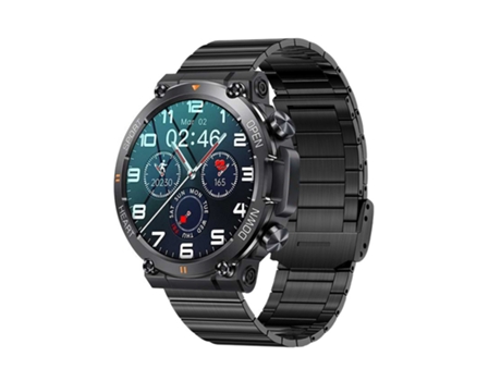 Smartwatch CHRONUS Militar con Pantalla grande HD de 1,39 '' Rastreador de Fitness Compatible con iPhone (Negro)