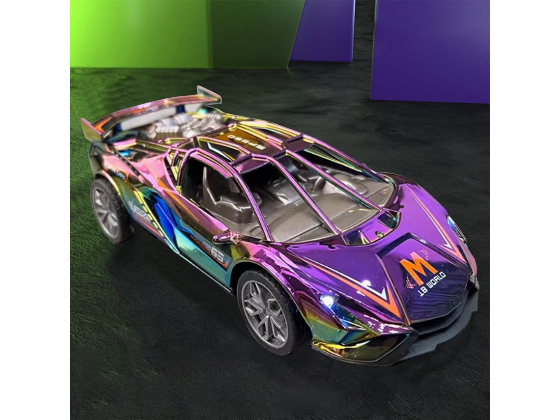 Coche De Juguete Deportivo De Metal A Presión (morado)