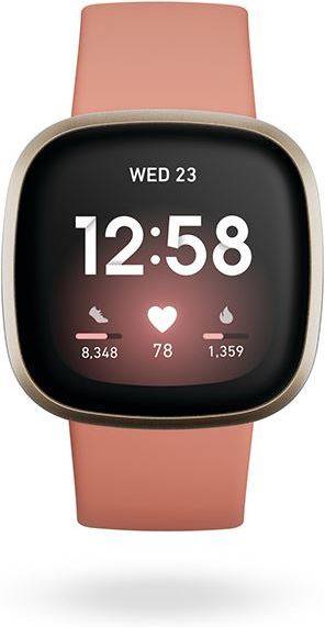 Reloj deportivo FITBIT Versa 3 (Bluetooth - Hasta 6 días de autonomía - Pantalla táctil - Rosa)