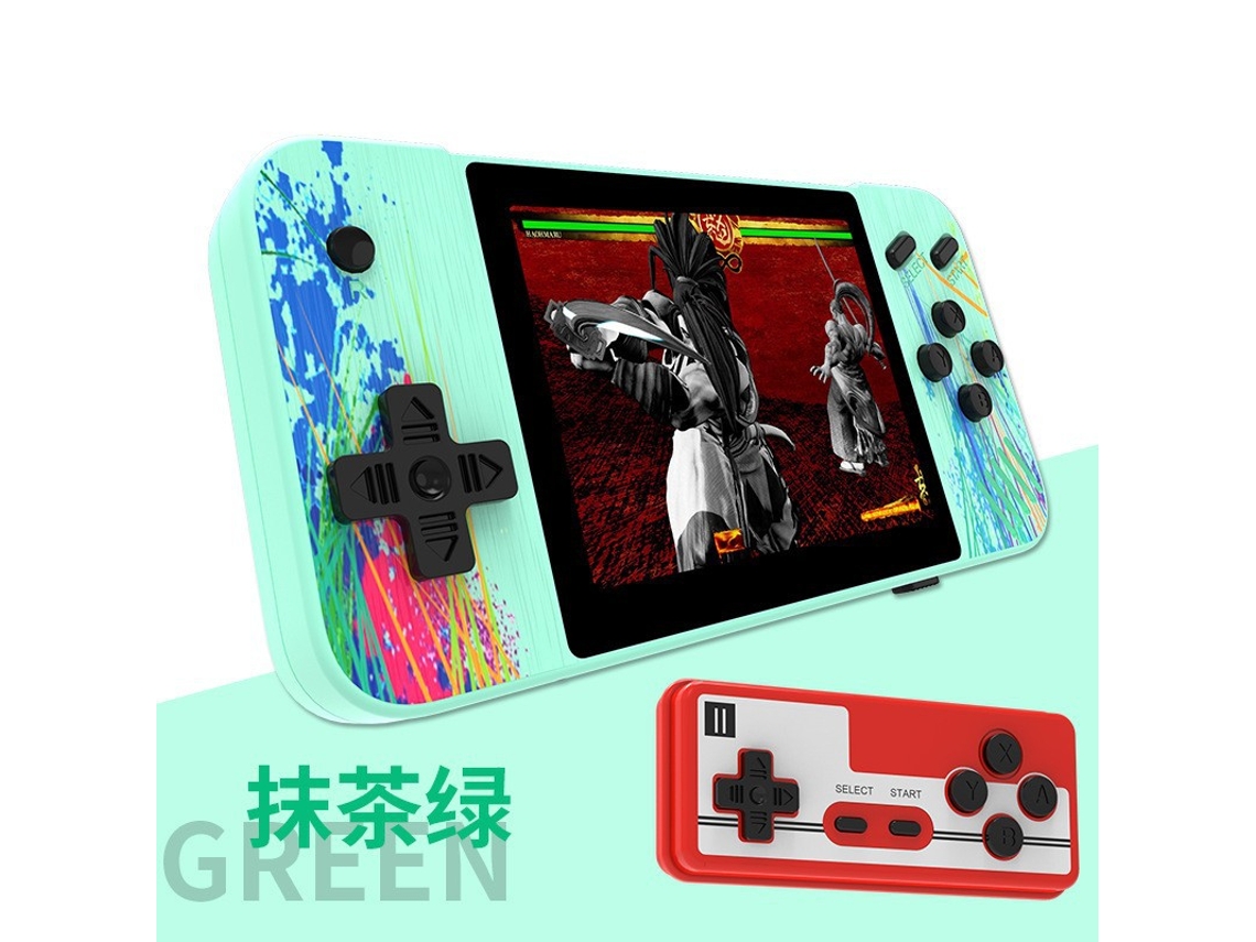 Consola de juegos portátil retro de 8 bits con juegos arcade nostálgicos 800 en 1 G3 Green Dual YUNZII