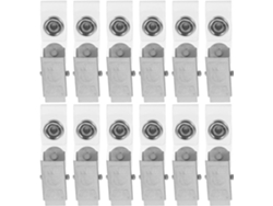 Juego De 300 Clips Metálicos Para Credenciales Con Correa Transparente, Soporte Resistente Para Credenciales.