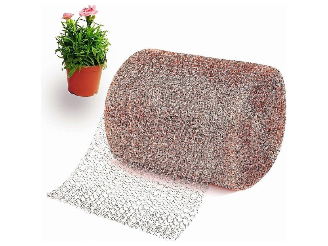 Malla De Cobre Puro, Rollo Recortable De 12,7 Cm X 6 M Para Jardín, Para Bloquear Caracoles, Ratas E Insectos.